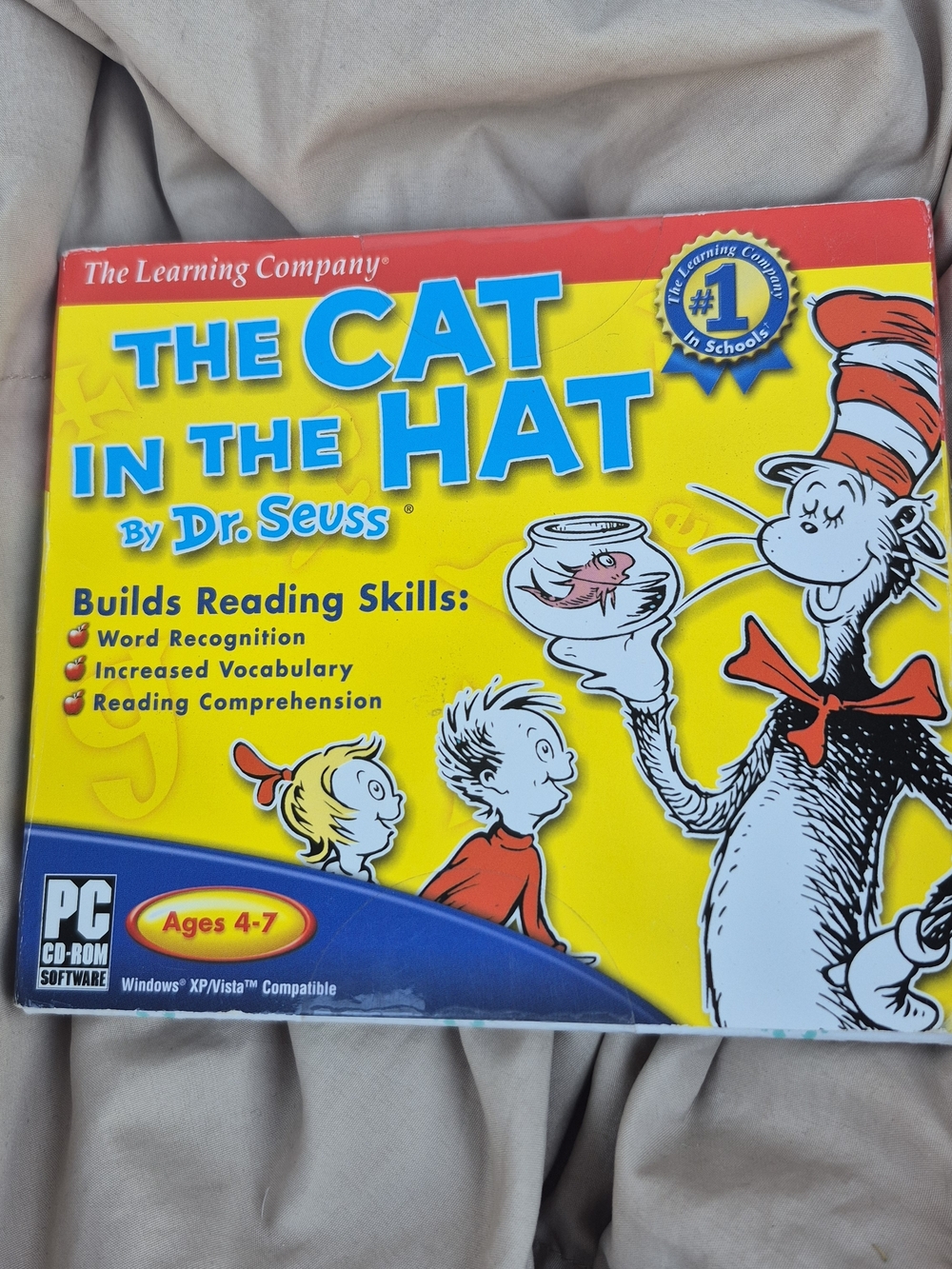 The Cat in the Hat by Dr. Seuss - Bright Yellow Kids' Reading Game